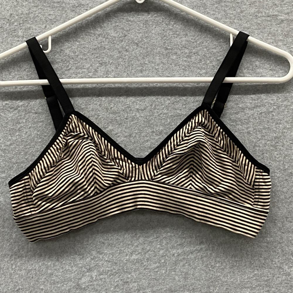 Madewell Bra Womens Size Large Stripe Wirefree Wireless goth grunge gothic